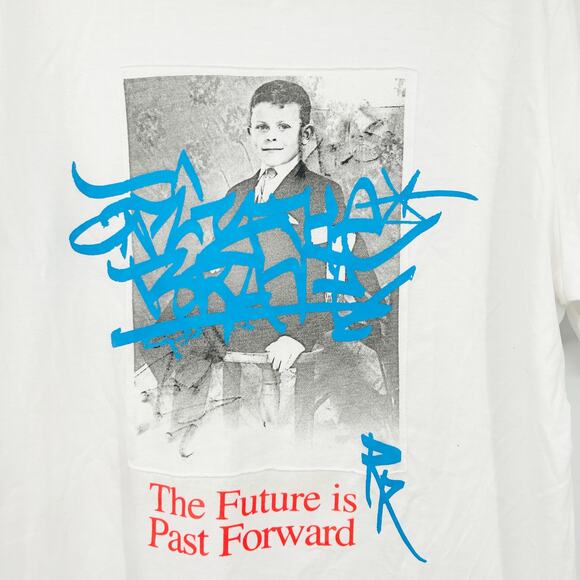 Diesel Mens Vintage Y2K Hype The Future is Past Forward Graphic Print T Shirt M - Picture 3 of 9
